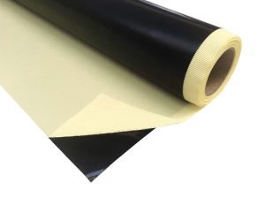 TELA FIBRA DE VIDRIO TEFLONADA ANTIESTATICA ADHESIVA NEGRA esp.0,126mm H=1000mm