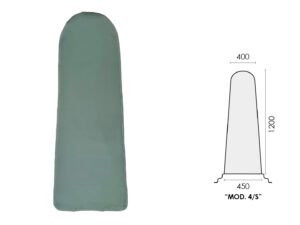 FUNDA EN POLIESTER VERDE (mod.4/s) 1200x450x400mm UNIVERSAL trasero