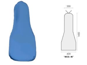 FUNDA EN POLYESTER AZUL (mod.40) 1450x600x330mm DOB