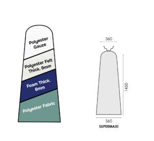 HOUSSE COMPLETE VERTE "ULTRA" 1450x560x360 SUPER MAXI