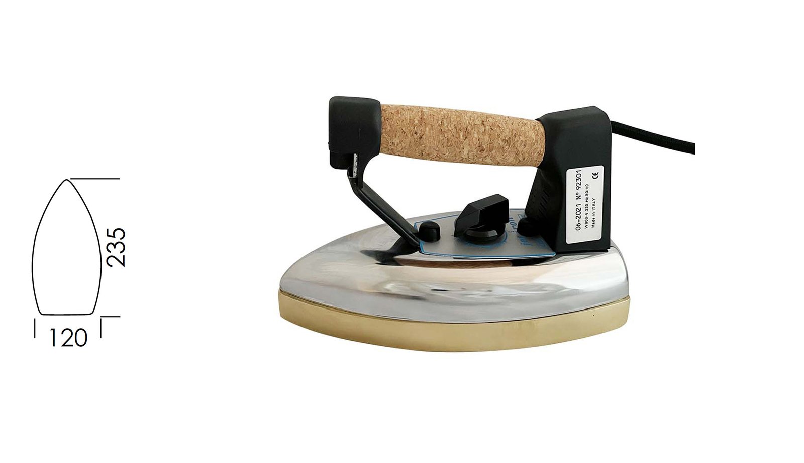 PLANCHA ELECTRICA MAXI LEMM Kg. 4,700 (PLACA DE BRONCE)