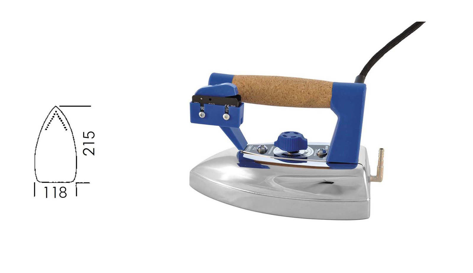 PLANCHA ELECTROVAPOR 721 GRANDE Kg. 1,650