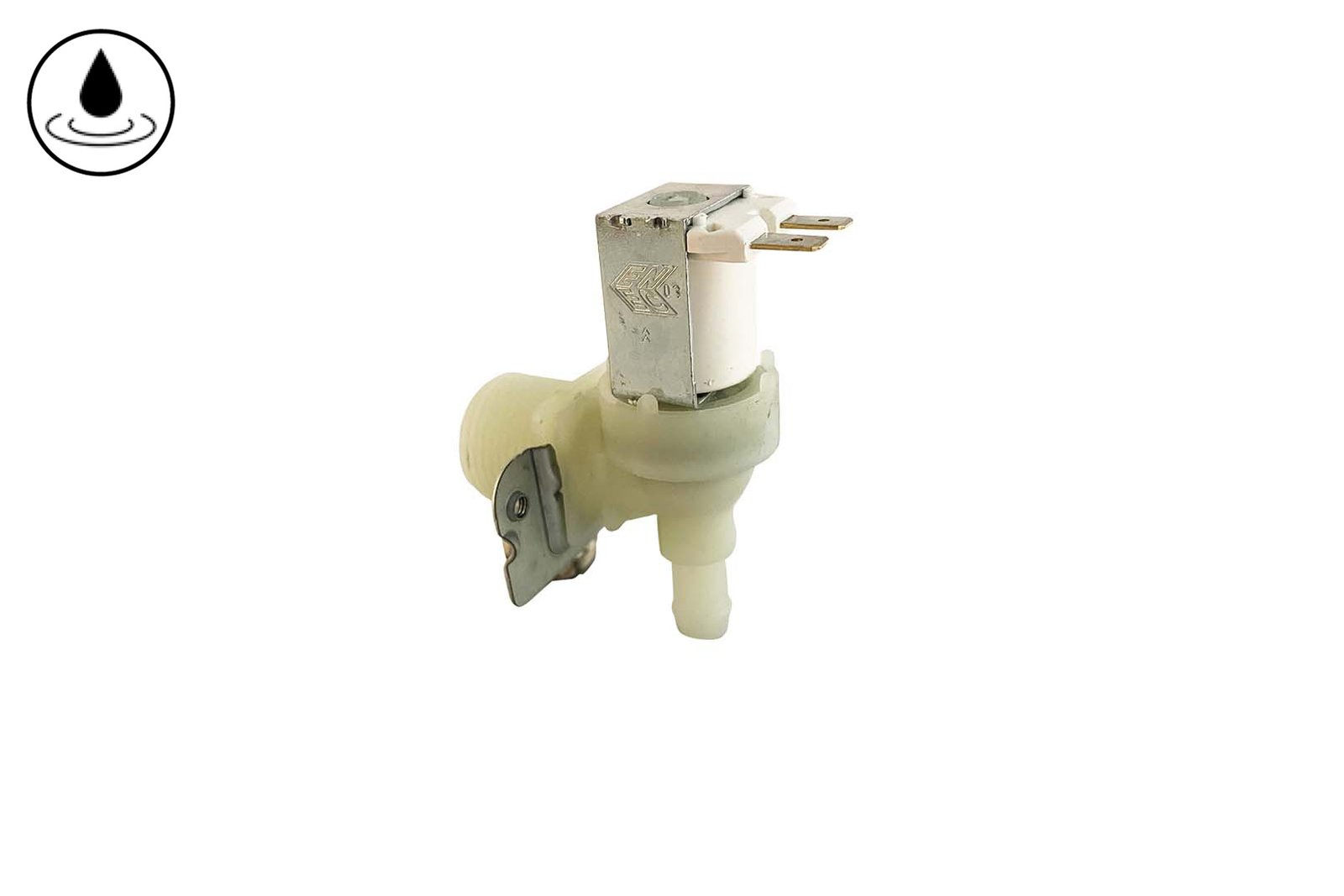 ELECTROVALVULA AGUA ELBI 3/4″M. – 1 RACORD TUBO Ø 12mm ANGULO