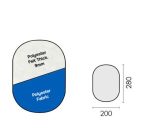 PRONTO-STIR AZZURRO ''NORMALE'' 280x200mm PLATONCINO A MANO